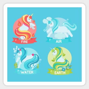 Elemental Unicorns Sticker